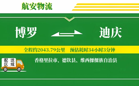 博罗到迪庆物流公司